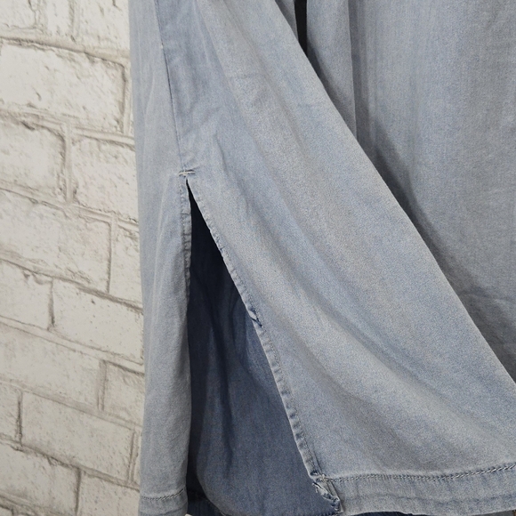 Rewash Light Blue Wide Leg Tie Waist Pants - Picture 9 of 16